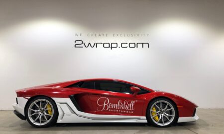 Lamborghini Aventador Bombshell advertising wrap 36