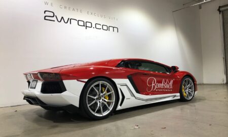 Lamborghini Aventador Bombshell advertising wrap 39