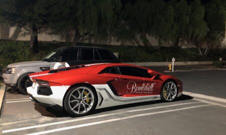 Lamborghini Aventador Bombshell advertising wrap 65