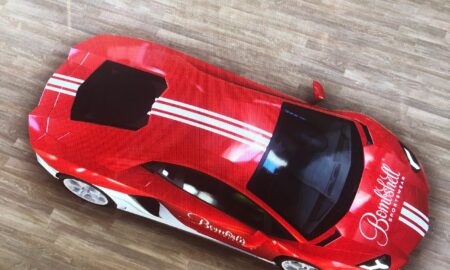 Lamborghini Aventador Bombshell advertising wrap 8