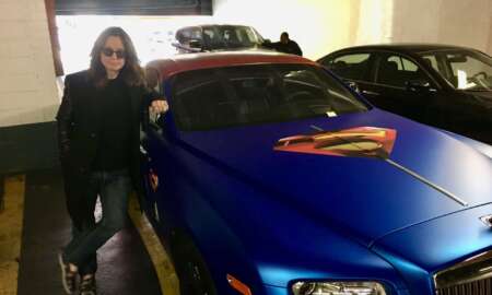 Ozzy Osbourne next to our wrapped Rolls Royce