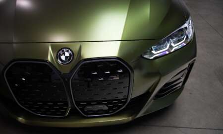 BMW i40 M50 Avery Satin Metallic Hope green carwrap 6