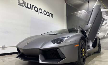 Lamborghini aventador carwrap 3M Matt Dark Grey 4