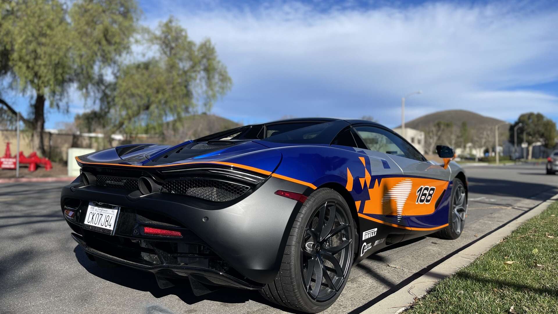 McLaren 720s wrapped in racing design wrap