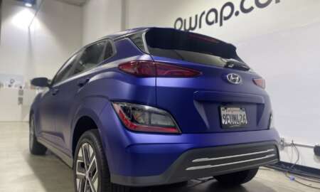 Hyunda Kona Matte Blue carwrap 1