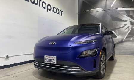 Hyunda Kona Matte Blue carwrap 4