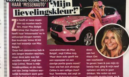 Celine Van Ouytsel carwrap Miss Belgium - 14