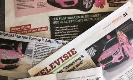 Celine Van Ouytsel carwrap Miss Belgium - 5