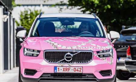 Celine Van Ouytsel carwrap Miss Belgium - 7