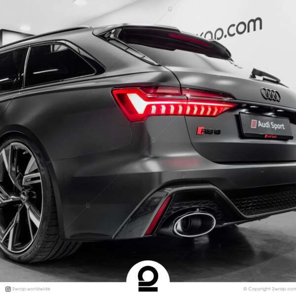 Audi rs6 wrapped in Avery Rock Grey Satin Metallic